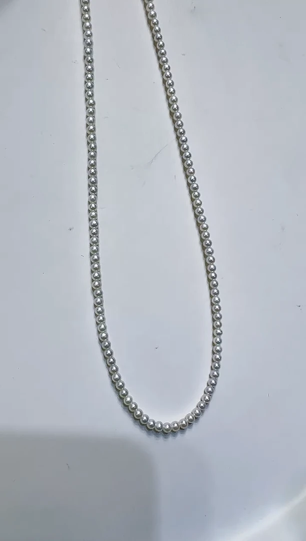 【闪购商品】淡水珍珠颈饰18K金镶嵌2-3mm18k珍珠延长链