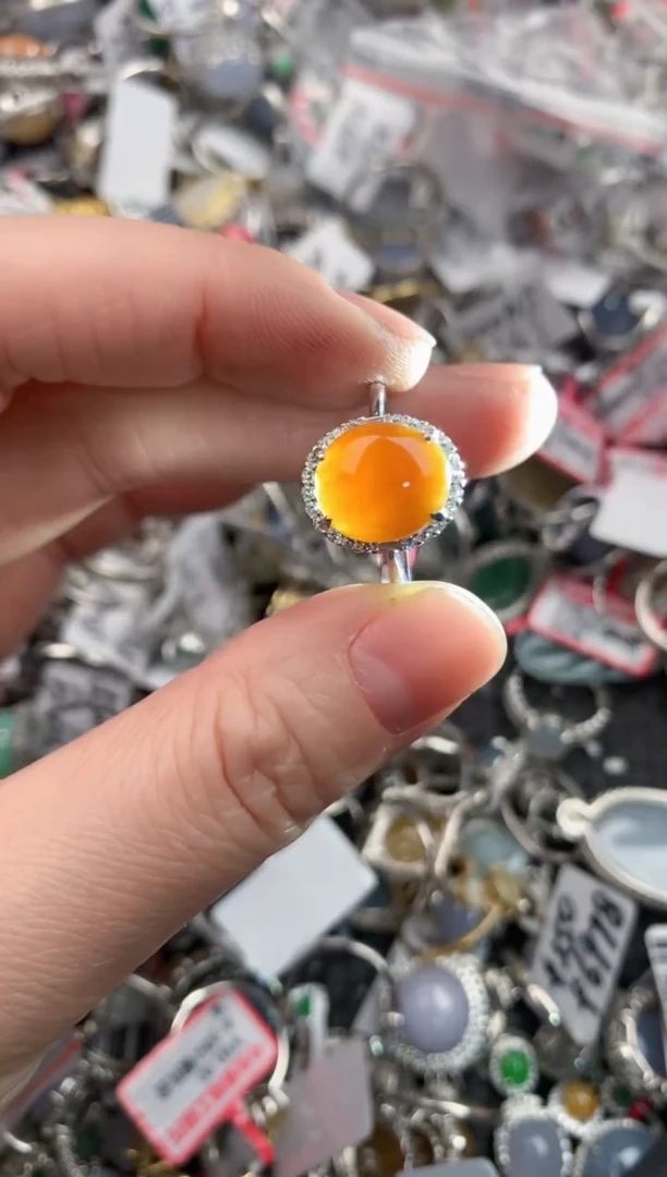 银S925镶嵌戒指翡翠13                  1