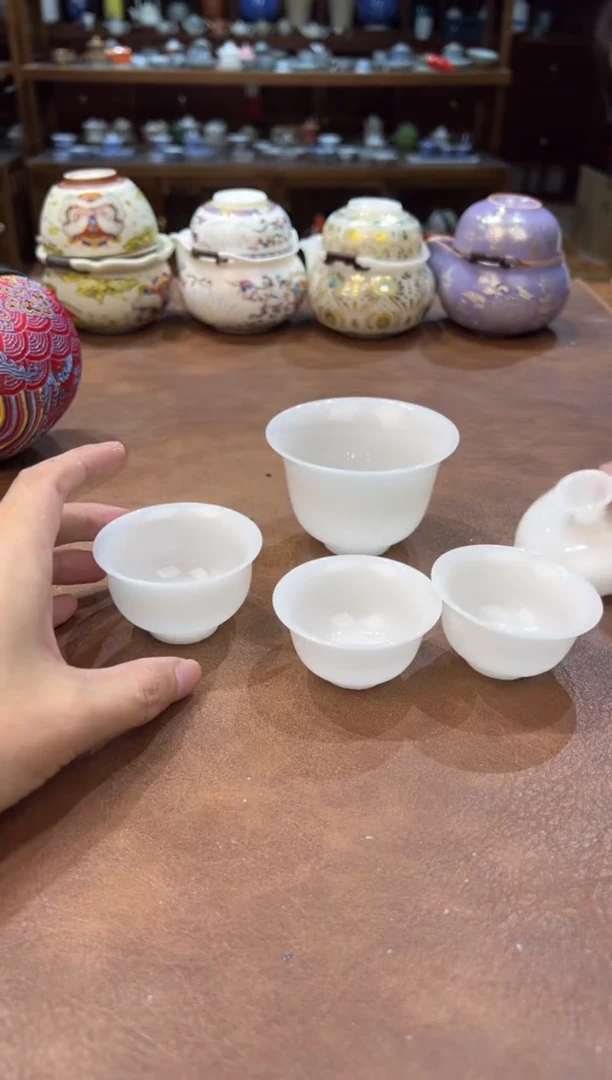 真的很便宜超好看会开片的旅行茶具