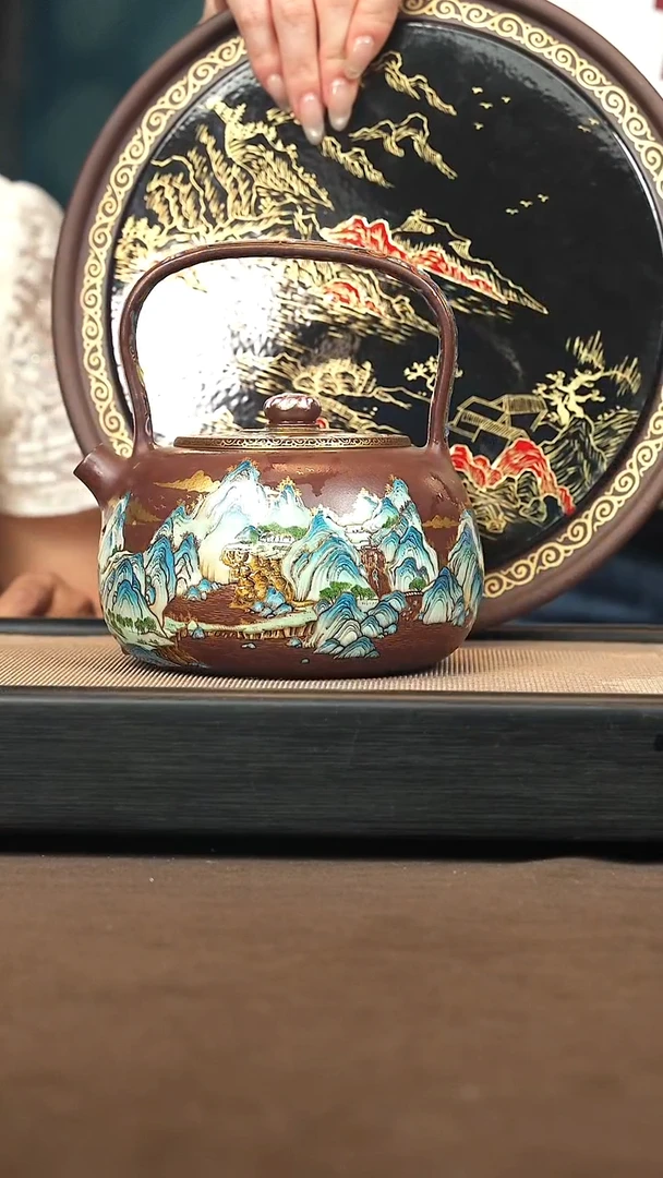 茶壶紫砂【P038】江山提梁1000c ZLM