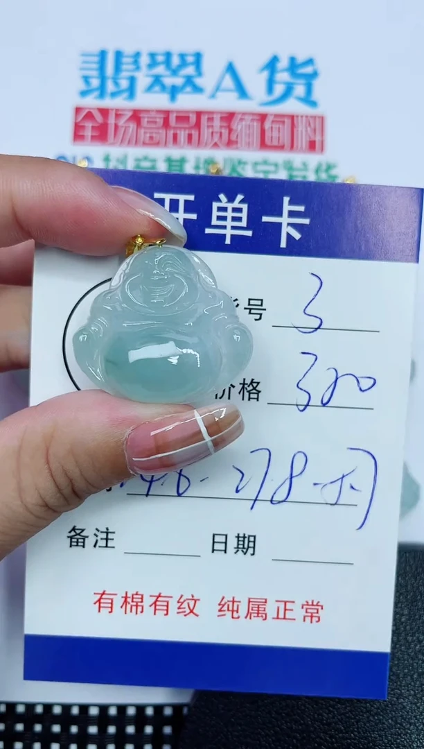 吊坠(赠链)银S925镶嵌翡翠3