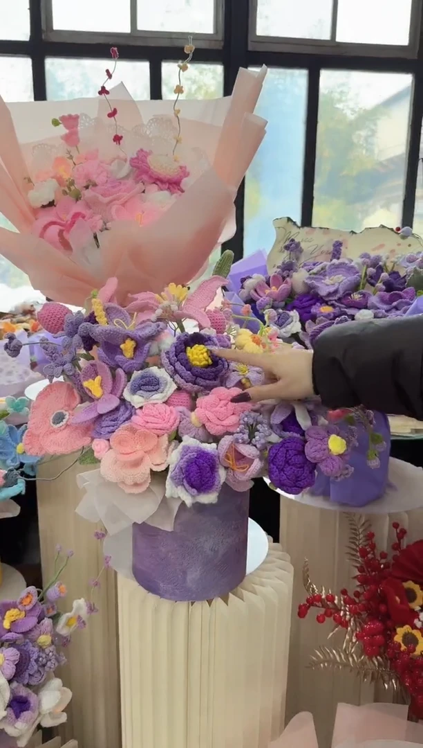 非遗手工定制花束，孤品清仓  全换成紫色花
