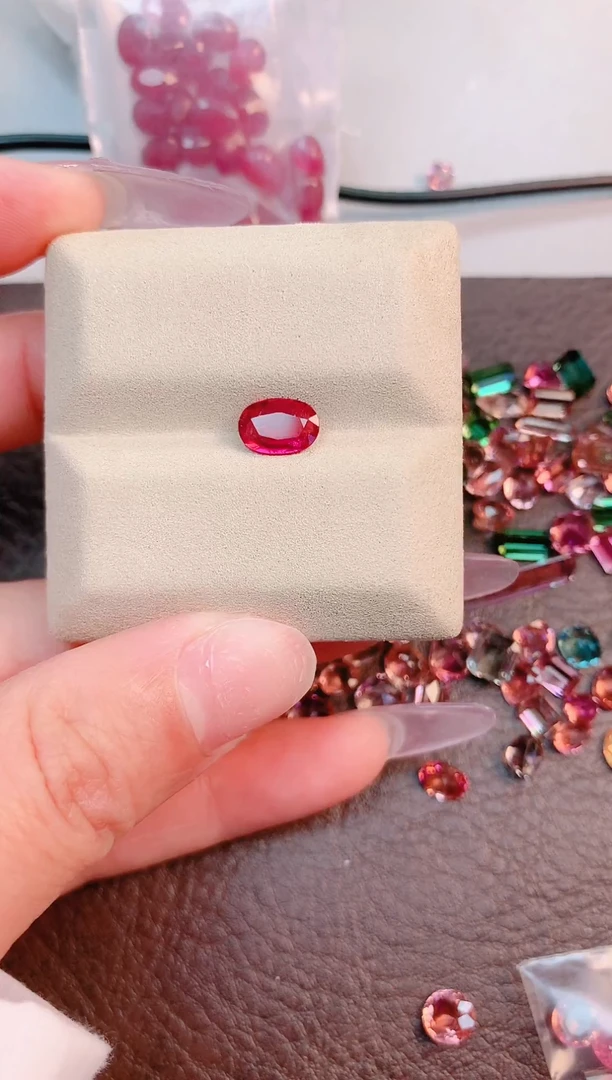 未镶嵌珠宝半成品碧玺天然碧玺裸石1.11ct【微漏底】