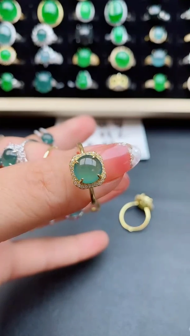 【闪购商品】翡翠戒指银S925镶嵌5805800