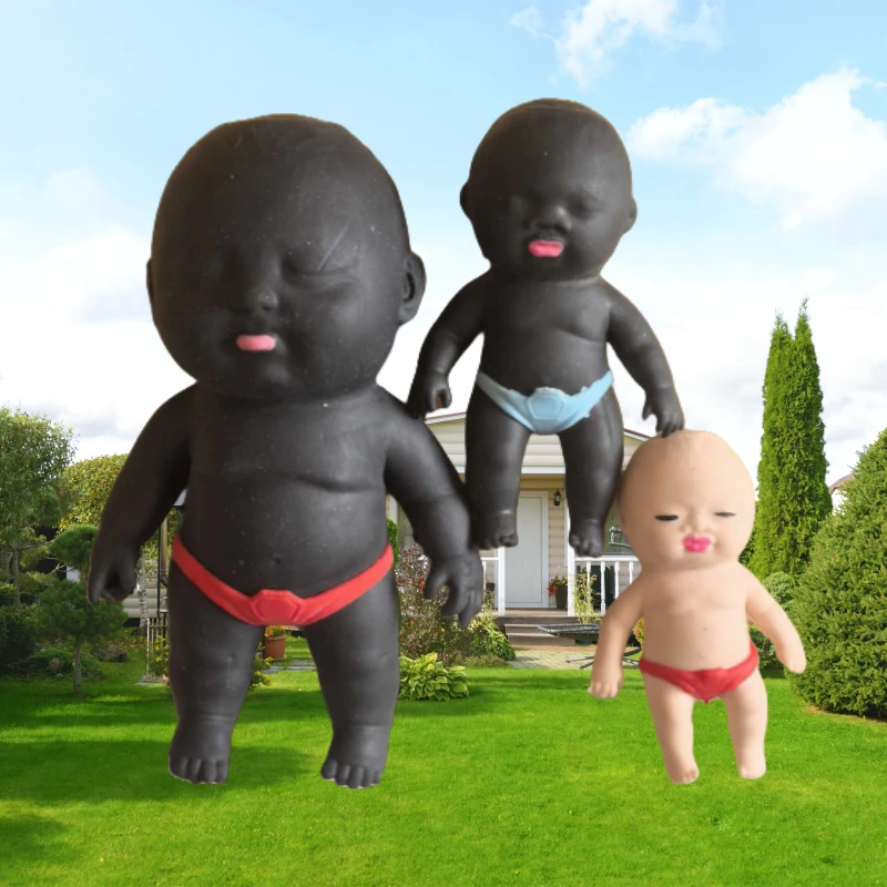 黑色玩偶创意丑萌捏捏乐可爱办公室趣味玩具职场摸鱼解压神器