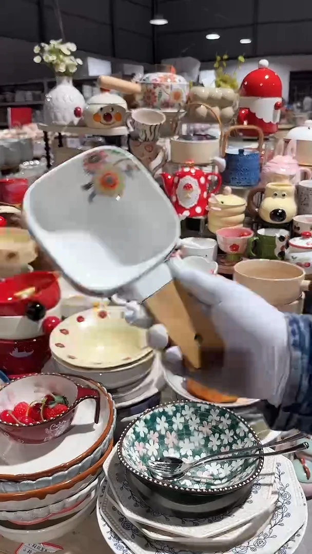 陶瓷孤品小号手柄碗微瑕 凑满20元包邮