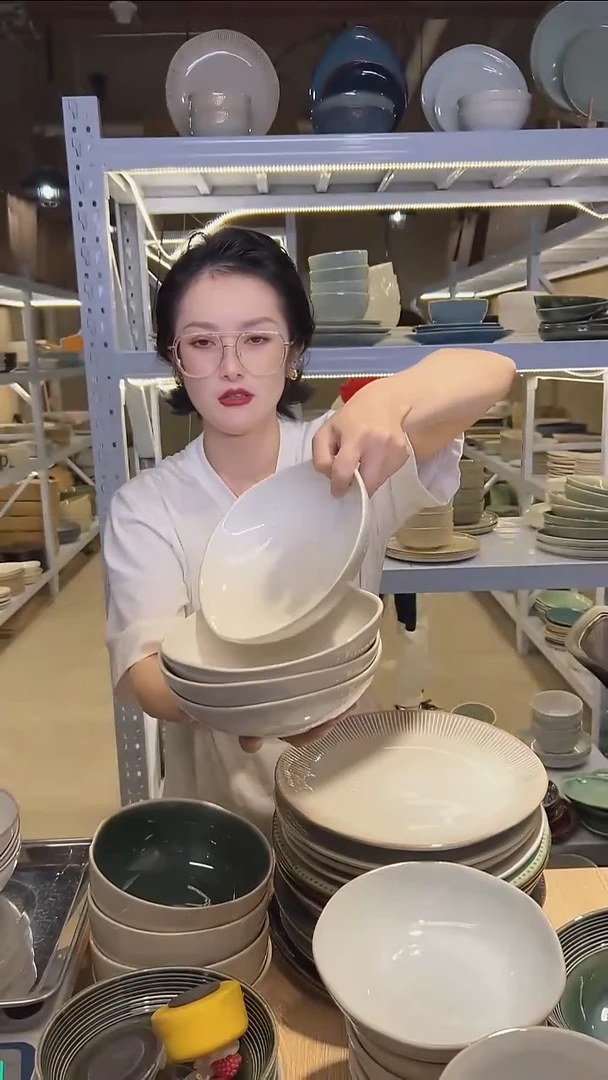 瓷228外贸尾货高温釉下彩陶瓷餐具默认微瑕