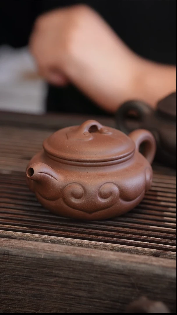 茶壶紫砂如意仿古 变色龙 半手工 180cc