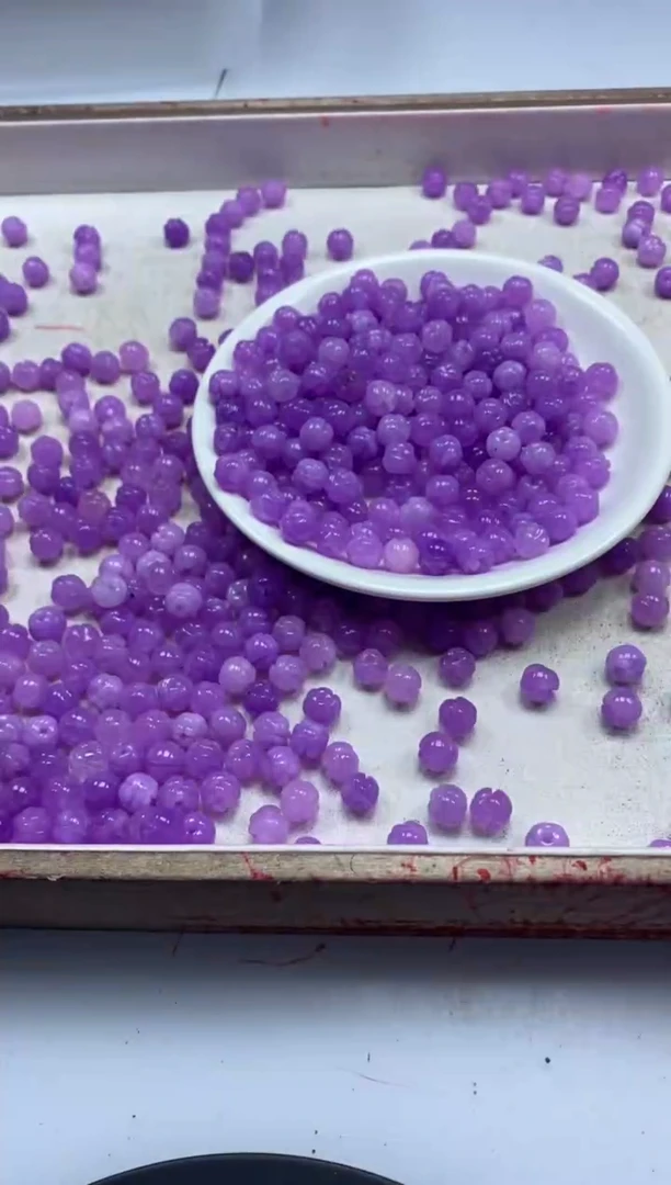 【闪购商品】水晶颈饰未镶嵌w1429紫*龙晶莲花8mm*25颗