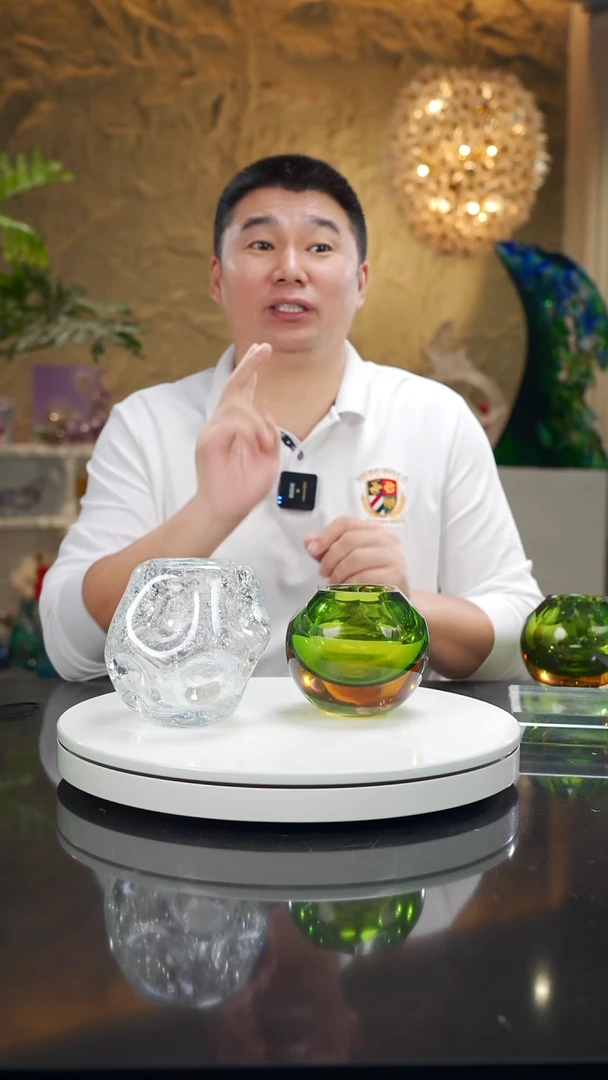 手工艺品琉璃悠**月福利花瓶一对