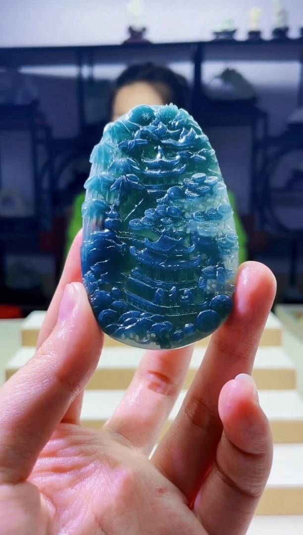 定制翡翠未镶嵌毛货07270231多样性发其一