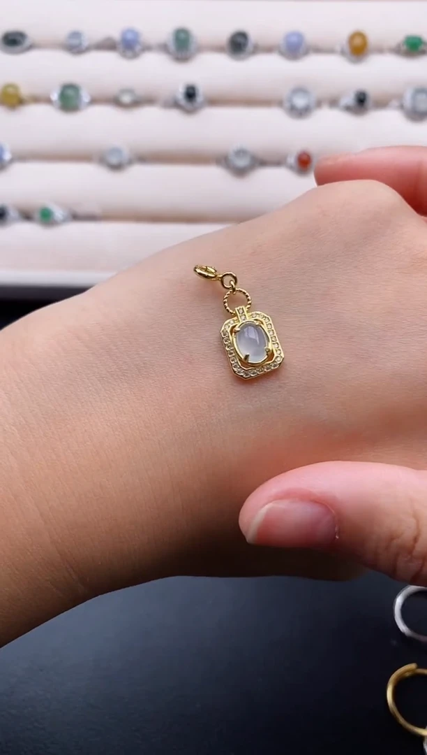 银S925镶嵌戒指翡翠5555555+6