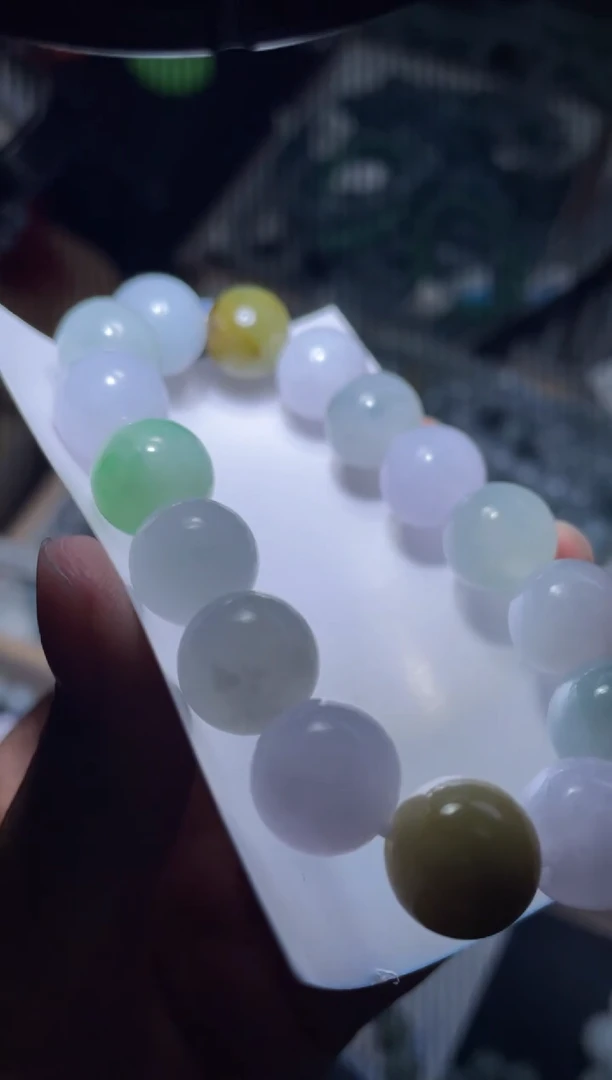 未镶嵌定制翡翠天然缅甸A货翡翠手串23