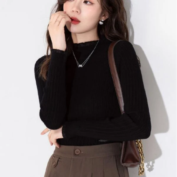 A706针织打底衫冬季套头上衣ZD06024BK109