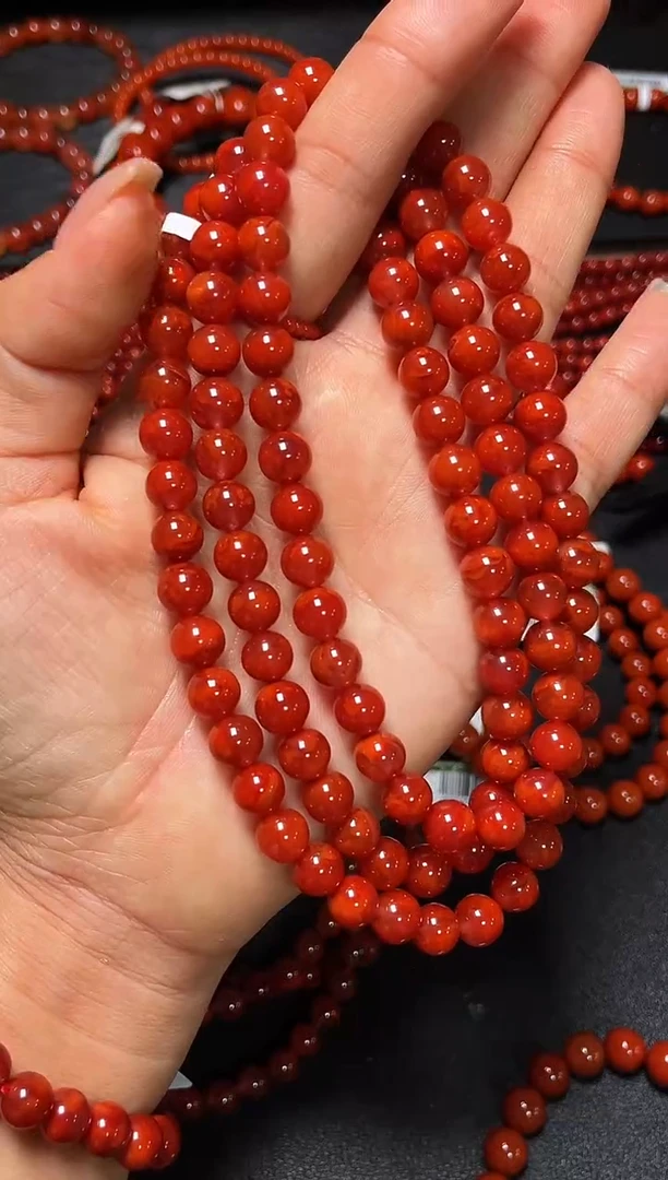 手串未镶嵌南红玛瑙A16满火焰多圈手串