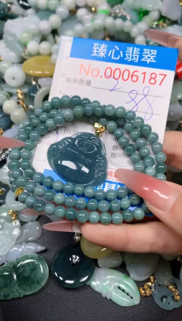 【闪购商品】翡翠颈饰未镶嵌含绳0006187