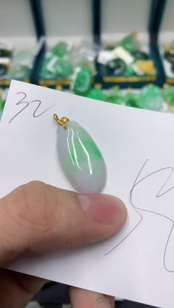 【闪购商品】翡翠颈饰18K金镶嵌号链接111111
