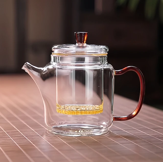 玻璃茶壶耐高温茶水分离单过滤器泡红茶冲花茶沏绿茶一人用小茶具