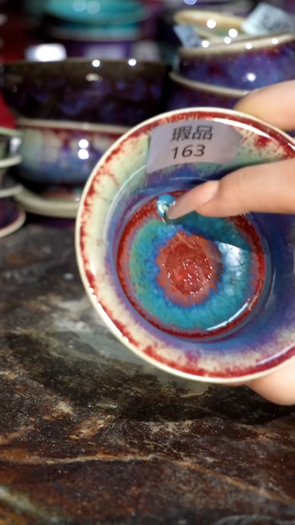 摆件精品窑变钧瓷茶器