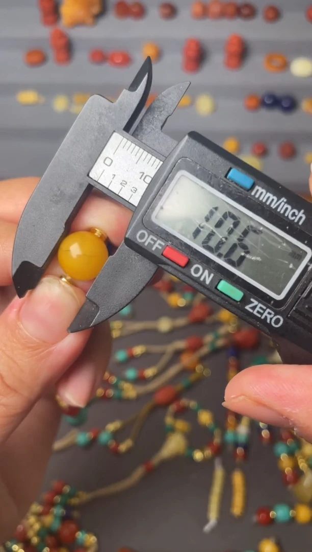 未镶嵌蜜蜡裸石10老蜡圆珠单颗