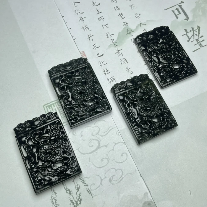 和田玉龙牌吊坠多样性发货拍一发一