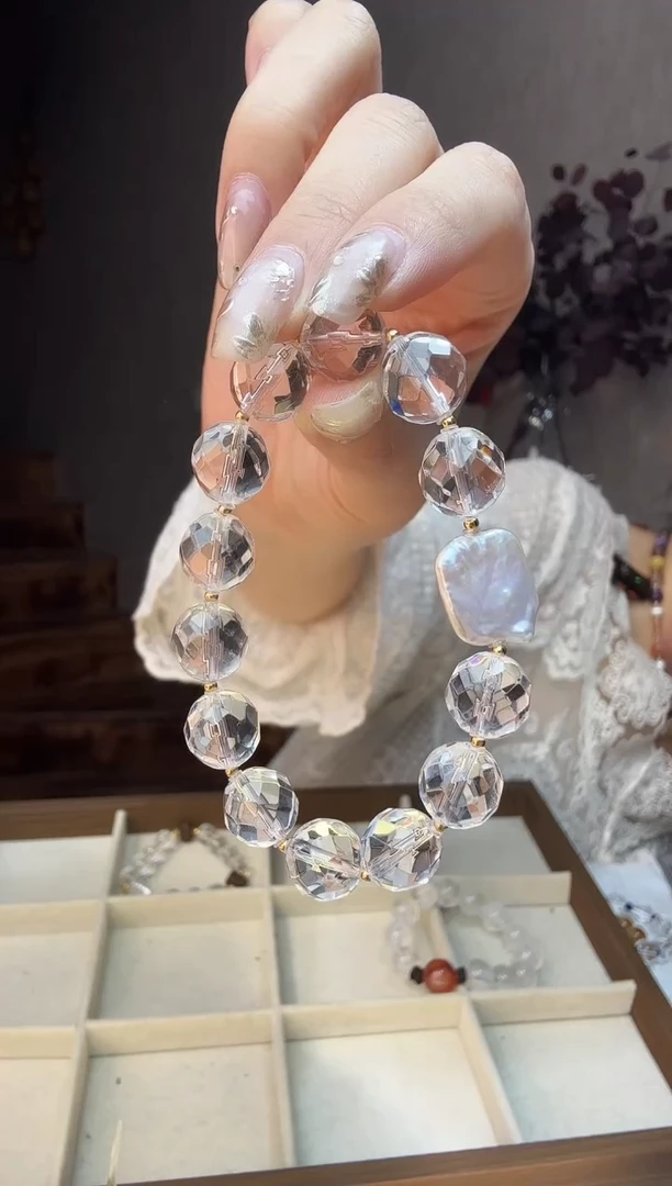 银S925镶嵌手链水晶水晶手串