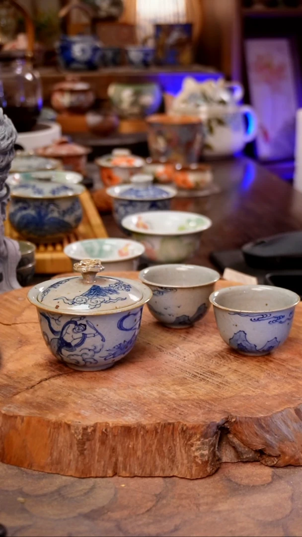 杯飞天元宝景德镇手工手绘