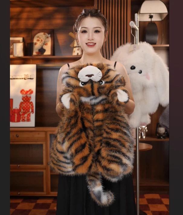 【小云朵】小老虎加绒加厚款卡通秋冬季普通外套可爱风百搭冬季外套