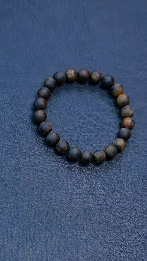 沉香手串0.8越南芽庄白棋楠沉水单圈7.65克