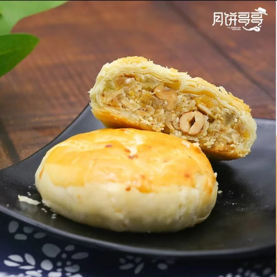 月饼哥哥手作老式五仁月饼美食100g*5个/盒传统酥香石家庄黄庄月饼手工健康糕点解馋零食黄庄月饼月饼哥哥