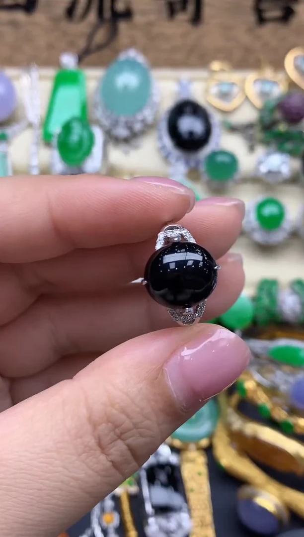 【闪购商品】翡翠戒指18K金镶嵌413-中国好珍宝