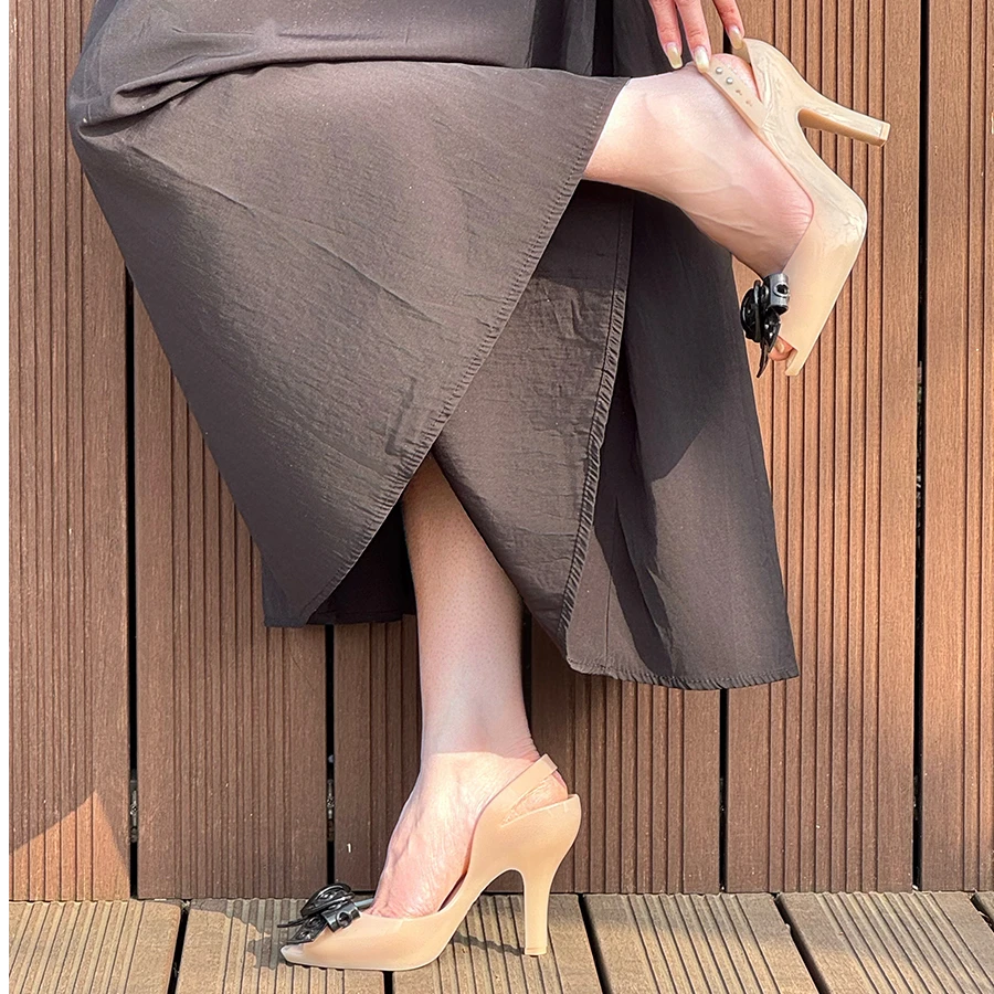 巴西本土原产女鞋专柜正品果冻鞋高跟细跟露趾凉鞋气质时尚性感