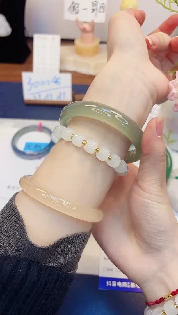 【闪购商品】石英质玉手镯未镶嵌204-东陵玉-圈口64
