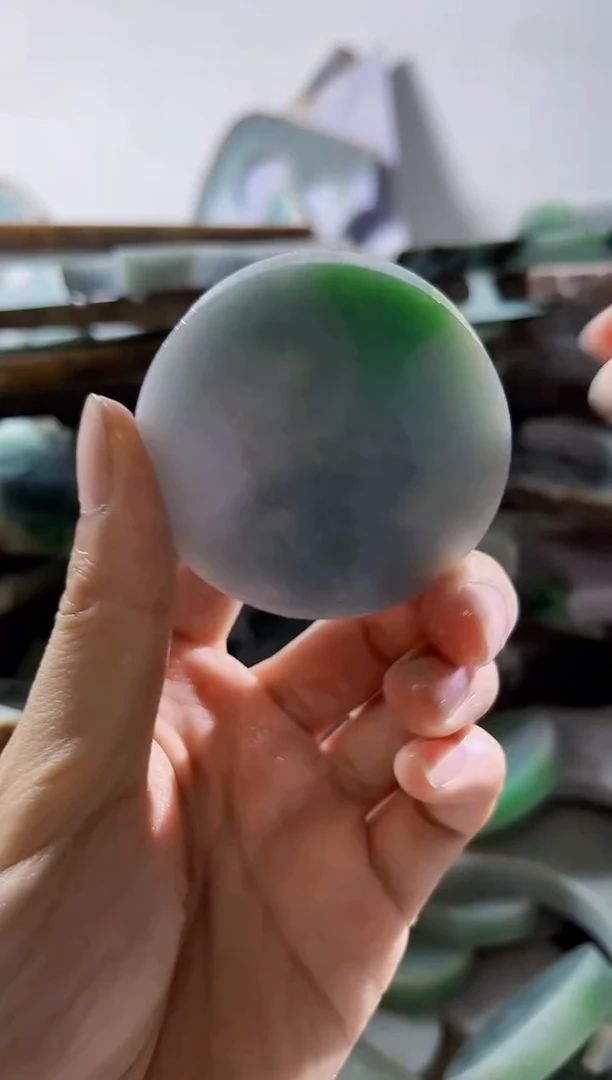 翡翠裸石缅甸翡翠A货陈7386