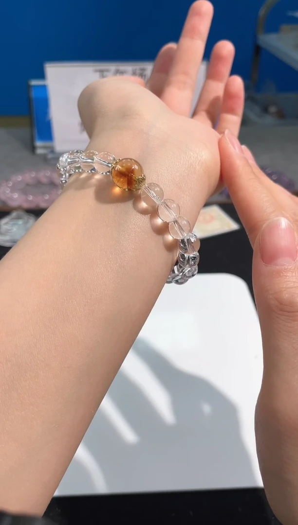 【闪购商品】水晶手链未镶嵌29号白水设计款8mm