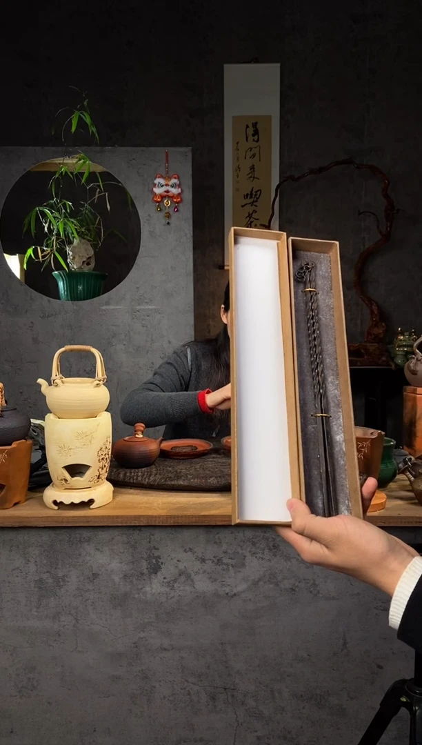 【闪购商品】全手工原矿潮州砂铫壶铁筷