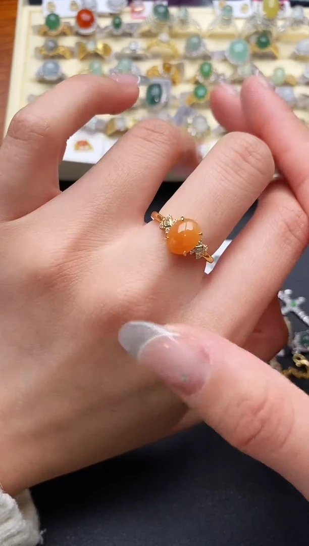 【闪购商品】翡翠戒指银S925镶嵌1111111+7