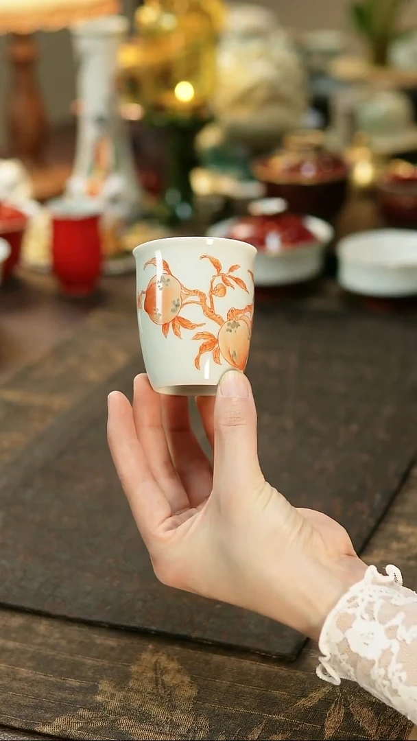 景德镇陶瓷杯碗柴烧多人