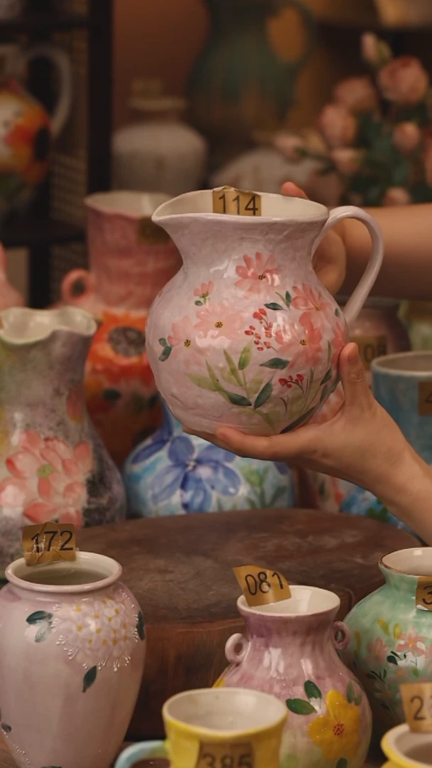 陶瓷114景德镇设计师手作花器摆件侘寂风