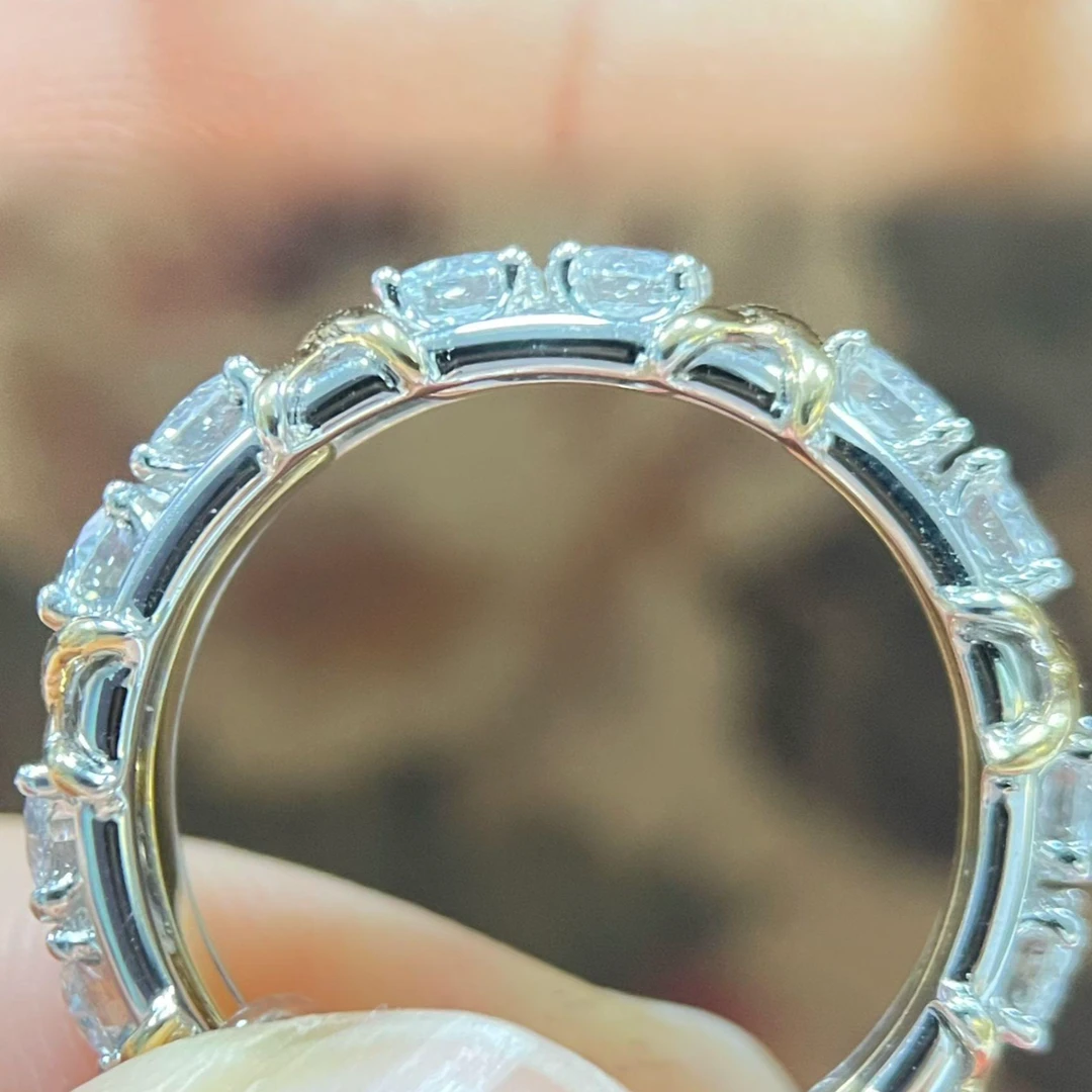 【合成/培育】RZ圆形满圈18K金分色款戒指-JJ062207