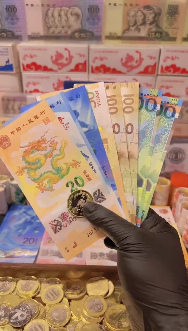 【闪购商品】其他普通金属龙腾盛世纪念八钞一币合集（纸+塑料）