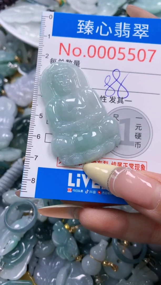 翡翠未镶嵌颈饰含绳0005507