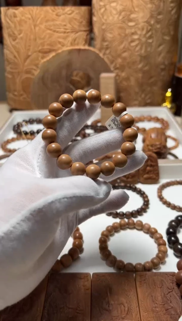 檀香木手串/手链老山檀香1.2横纹福利