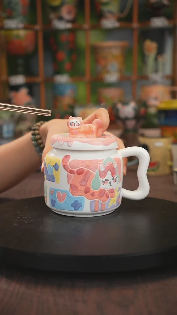 杯子手绘釉下彩