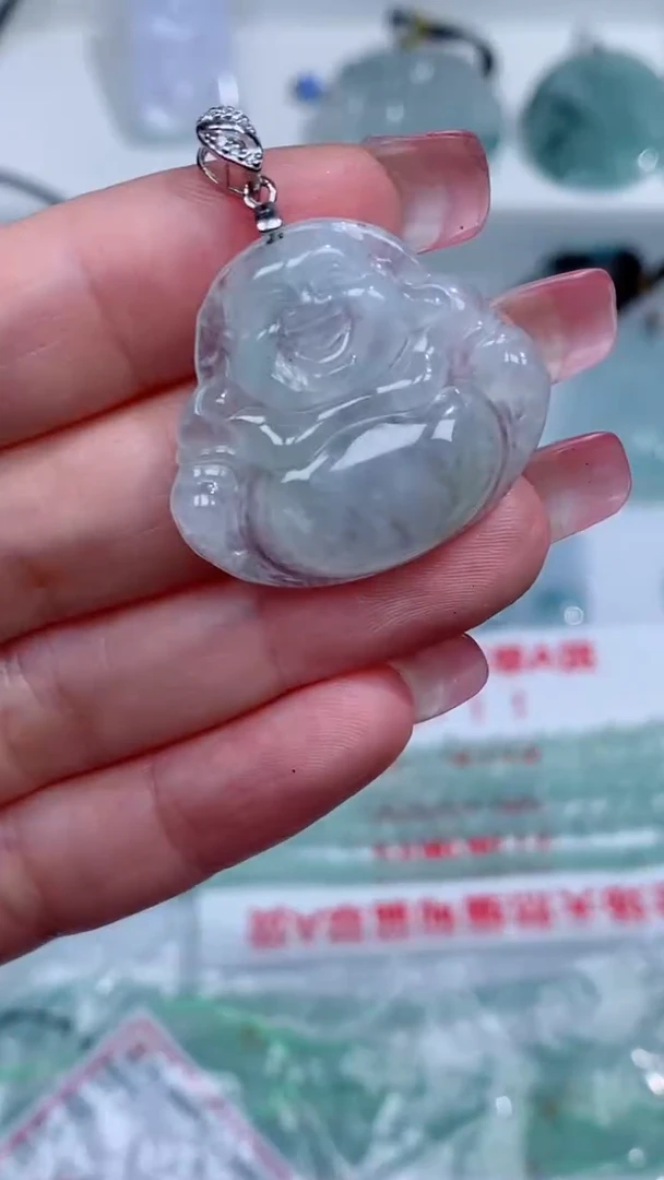 翡翠银S925镶嵌颈饰吊坠