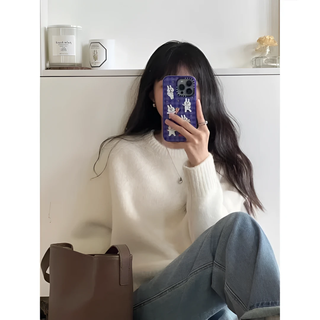 福利--拍下选择编码---秋冬宽松外穿慵懒风显瘦百搭毛衣女套头