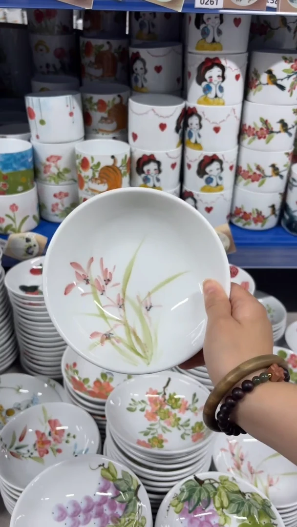 瓷片景德镇手绘釉中彩（食品级）小胖碗