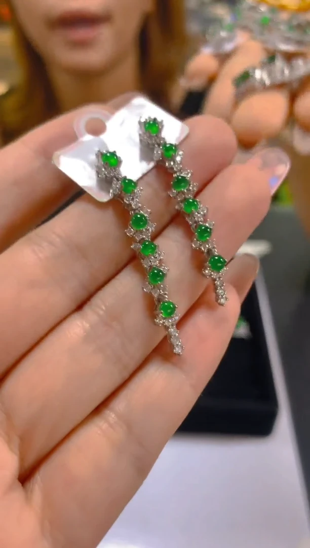 翡翠未镶嵌耳饰0583001517多样性发一