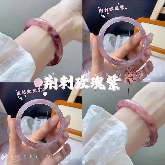 非金属玻璃手镯 非金属琉璃手镯【美人镯对对碰8mm】