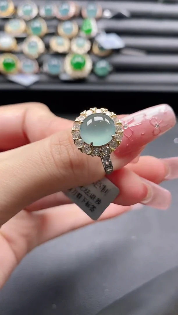 【闪购商品】翡翠戒指银S925镶嵌1111